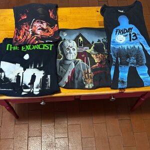 Horror Movie Graphic T-Shirts in various sizes see pics for sizes